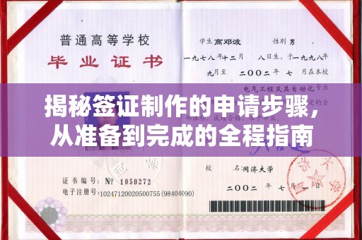大涌揭秘签证制作的申请步骤，从准备到完成的全程指南